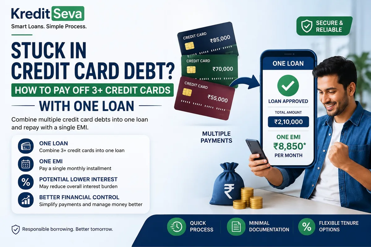 Stuck in Credit Card Debt? How to Pay Off 3+ Credit Cards with One Loan