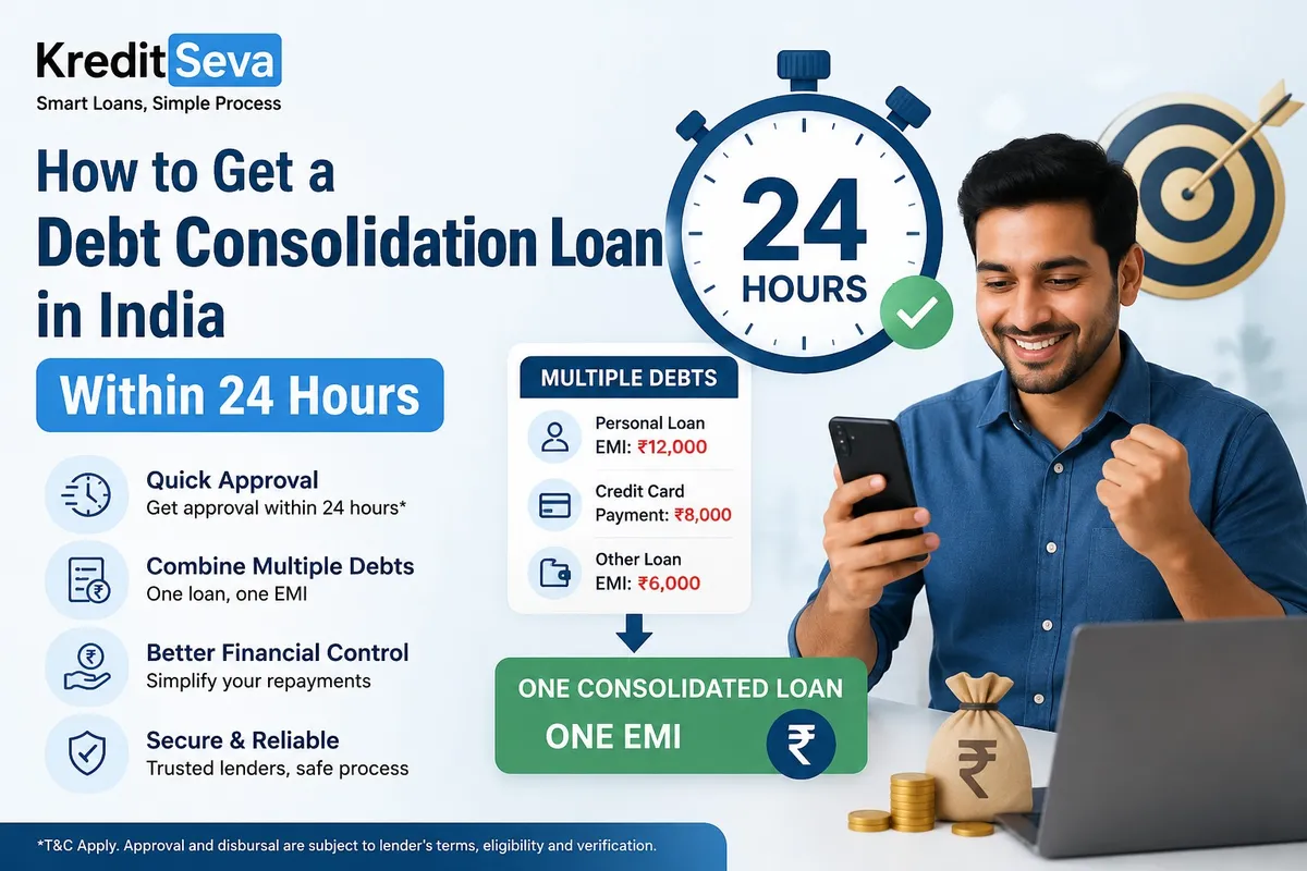 How to Get a Debt Consolidation Loan in India Within 24 Hours