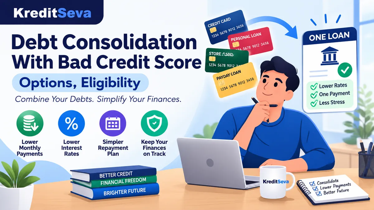 Debt Consolidation With Bad Credit Score: Options, Eligibility & Tips