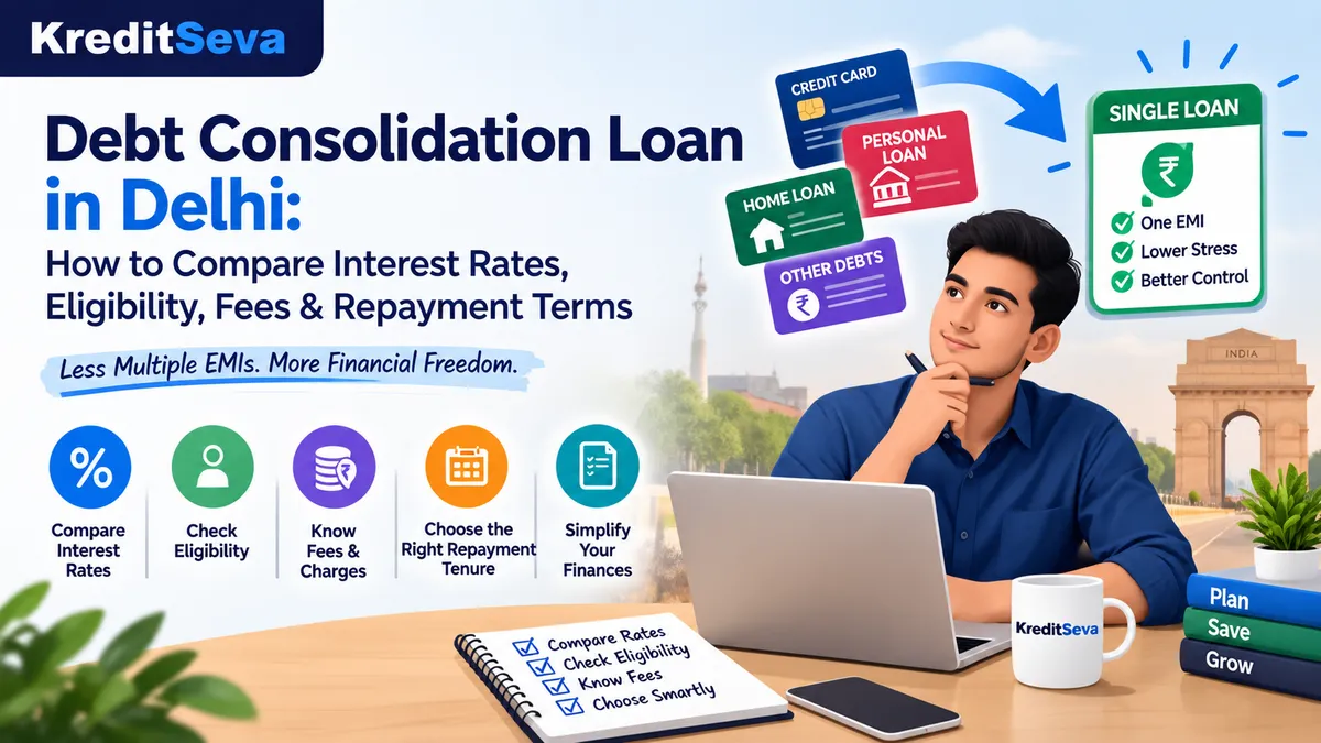 Debt Consolidation Loan in Delhi: How to Compare Interest Rates, Eligibility, Fees & Repayment Terms